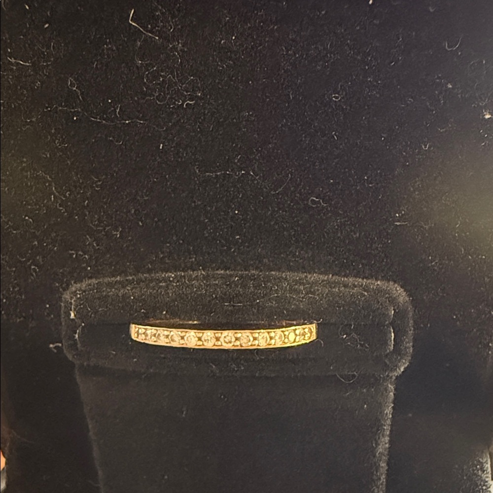 10k Rose Gold half eternity natural diamond band